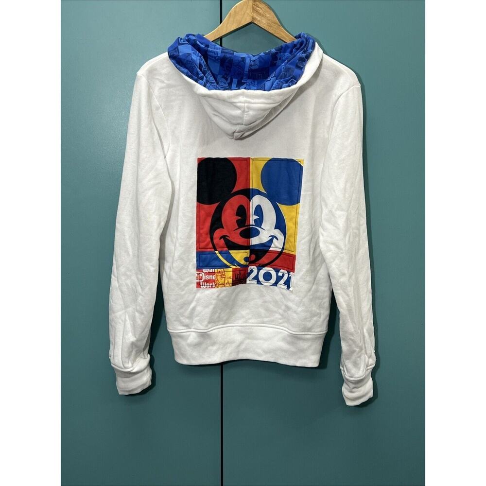 Disney Parks Mickey Mouse 2021 White Full-Zip Jacket Size Medium